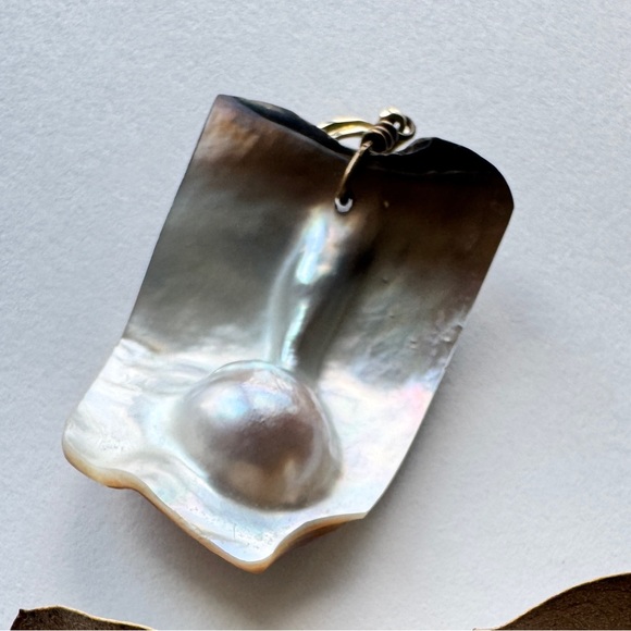 Rare Mabe Pearl Shell Pendant - Picture 4 of 8